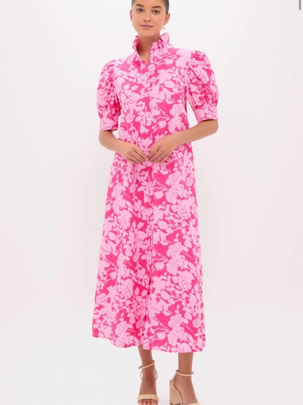 Hyacinth House Pink Textured Louisa Dress